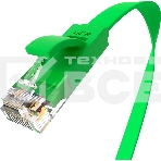 Патч-корд GCR PROF плоский прямой 7.5m, UTP медь кат.6, зеленый, 30 AWG, GCR-LNC625-7.5m, ethernet high speed 10 Гбит/с, RJ45, T568B, фото2