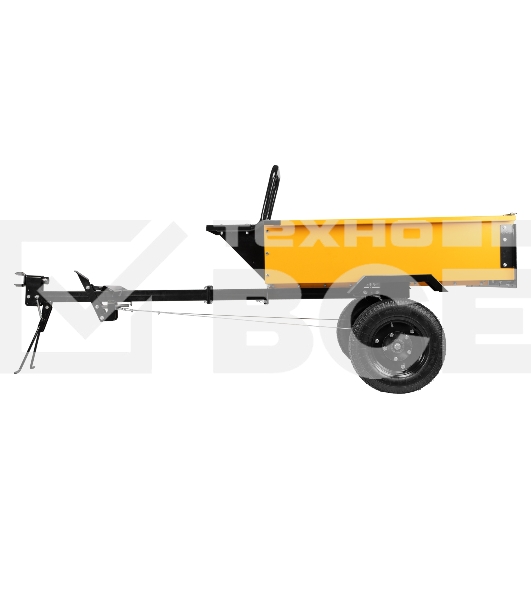 Прицеп для мотоблока TT-500, оцинк., груз. 500 кг, рег. сцепка, колеса 4.00-10, в упаковке Denzel