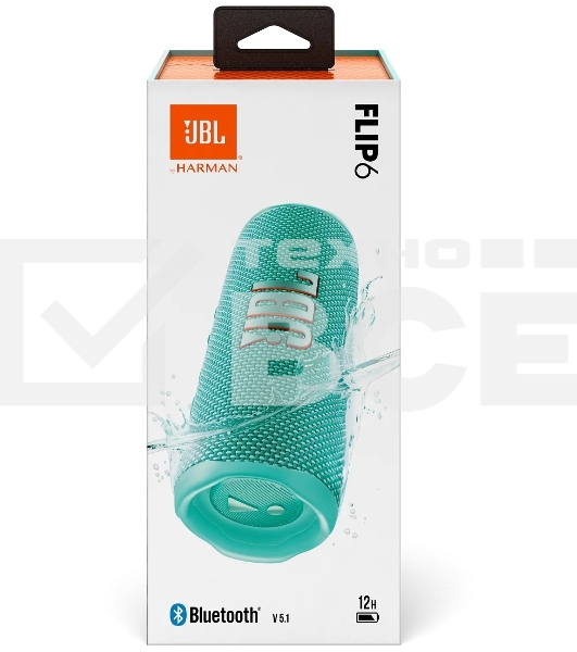 Портативная акустика JBL Flip 6, бирюзовый