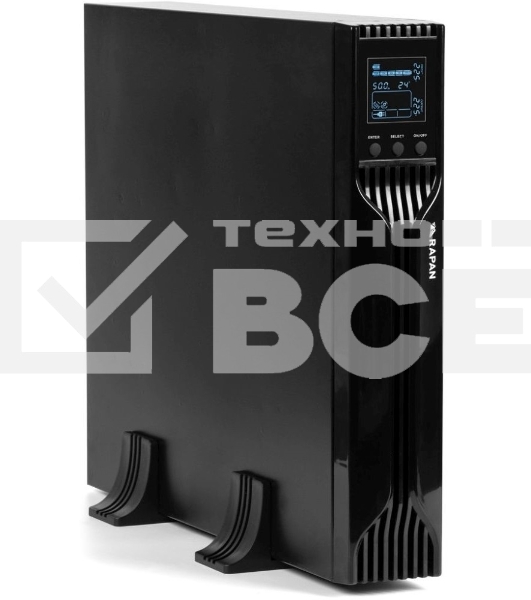 Источник бесперебойного питания ИБП Бастион RAPAN-UPS 3000 RACK+4x9Ah (2100 Вт, Line-interactive, встроенные АКБ 6 шт.x 9Ah) {8960}