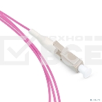 Пигтейл Cabeus, LC/UPC, OM4 50/125, 1,5м, серый хвостовик, розовый, фото 1