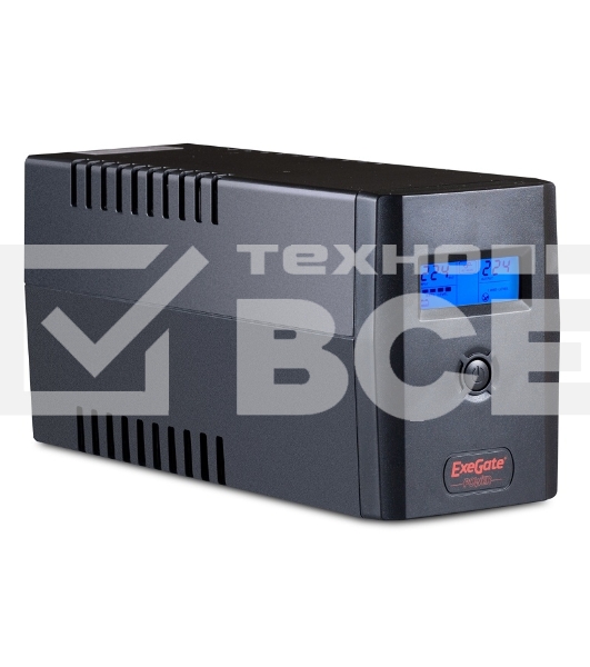Источник бесперебойного питания Exegate Power Smart ULB-800 LCD <800VA, Black, 2 евророзетки, USB>