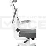 Кресло компьютерное Бюрократ ASTER NH-W TW-04 Neo Grey темно-серый, сетка/ткань, с подголов. крестов. пластик, пластик белый, фото12