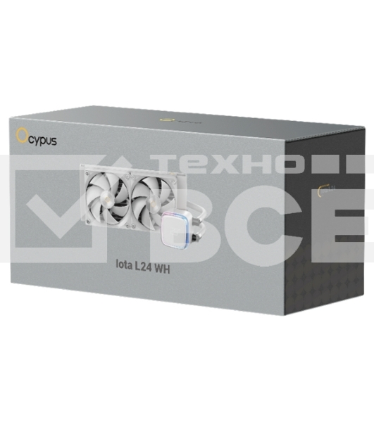 Система жидкостного охлаждения Ocypus Iota L24 WH ARGB White 280W/ All Intel/ AMD AM*/ Digital display / Screws