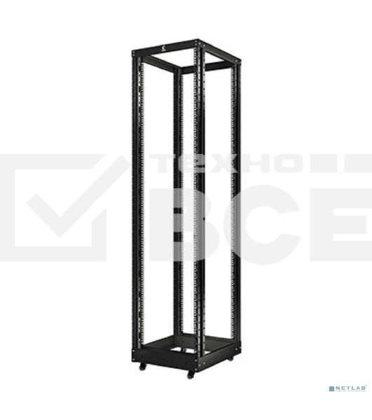 Стойка открытая 19' Cabeus RА, универсальная, 42U, 2015х515х1000 мм (ВхШхГ), двухрамная, цвет: черный