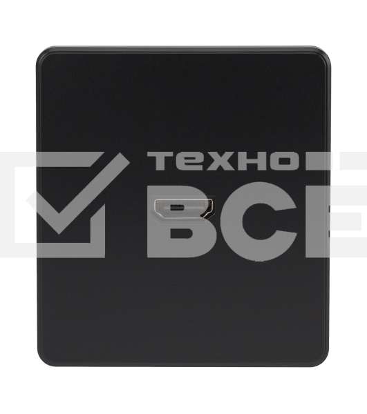 Розетка Kranz ROUND HDMI с/у оникс