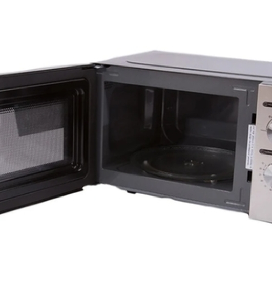 Микроволновая печь Pioneer MW212M серебристый/черный, 20 л, 700 Вт, переключатели - поворотный механизм
