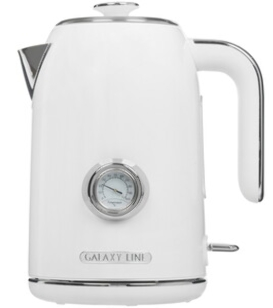 Чайник электрический Galaxy Line GL 0352, сливочный зефир, металл, 2200 Вт, 1.7 л