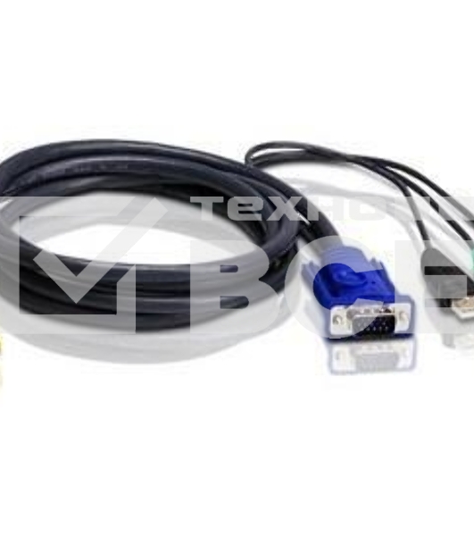 Шнур, мон., клав.+мышь USB, SPHD=)HD DB15+USB A-Тип+2x6MINI-DIN, Male-4xMale, 8+8 проводов, опрессованный, 1.8 метр., черный, (с поддерKой KVM PS/2) USB-PS/2 HYBRID CABLE. 1.8M