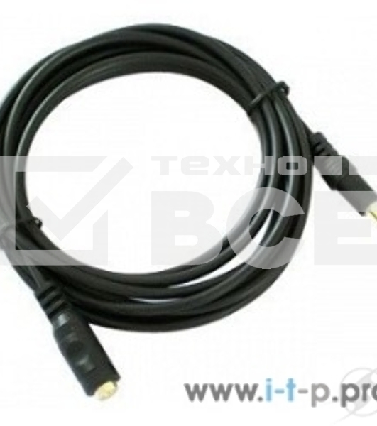 Удлинитель звуковой Exegate (3.5mm Jack M - 3.5mm Jack F) 2.0м позолоченные разъемы