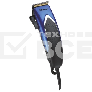 Машинка для стрижки Sakura SA-5110BL Premium титан 4гребня сетев