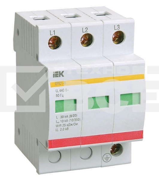 Ограничитель перенапряжения ОПС1-C 3P ИЭК MOP20-3-C