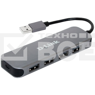 Концентратор USB D-Link DUB-H4/E1A, 4-port USB 2.0 Hub.4 downstream USB type A (female) ports, 1 upstream USB type A (male), support Mac OS, Windows XP/Vista/7/8/10, Linux, support USB 1.1/2.0, fast charge mode.Pow