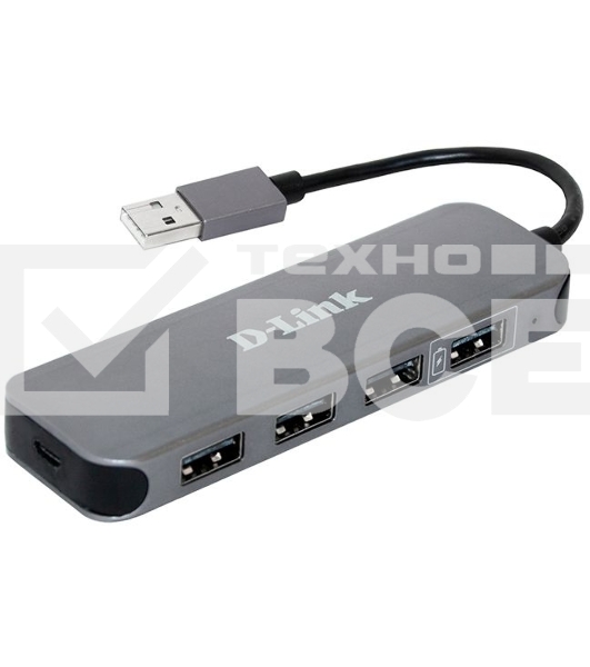 Концентратор USB D-Link DUB-H4/E1A, 4-port USB 2.0 Hub.4 downstream USB type A (female) ports, 1 upstream USB type A (male), support Mac OS, Windows XP/Vista/7/8/10, Linux, support USB 1.1/2.0, fast charge mode.Pow