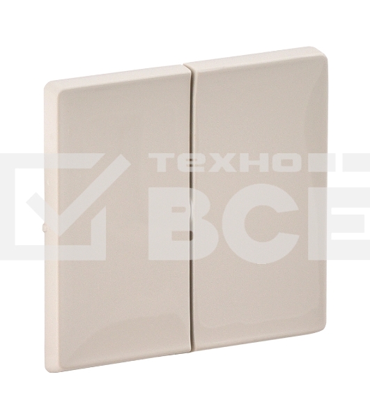 Лицевая панель для двухклавишного выключателя. Слоновая кость Valena LIFE