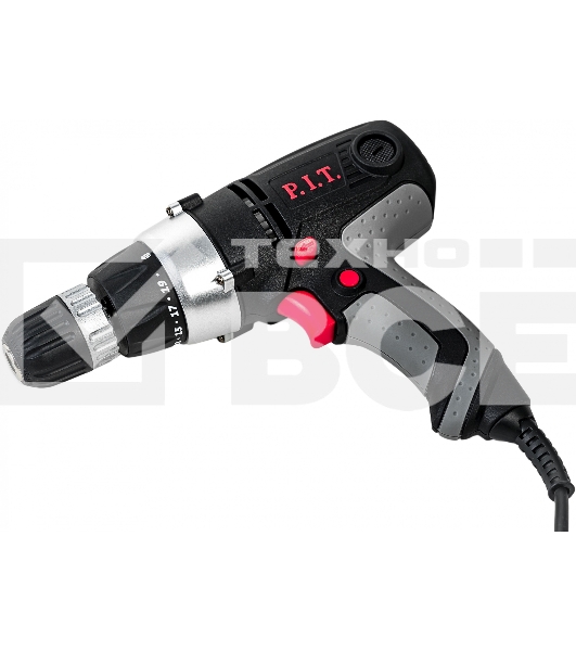 Дрель-шуруповерт сетевой P.I.T. РВМ10-С2 МАСТЕР, Сетевая, 400Вт