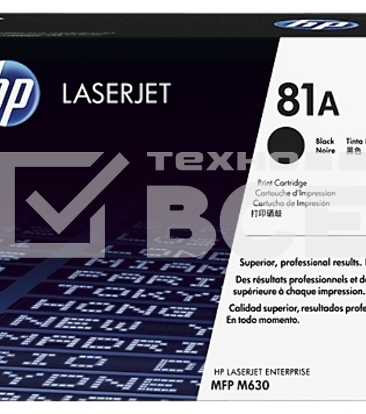 Тонер Картридж HP 81A CF281A черный для HP LJ Pro M630dn/f/h/z (10500стр.)