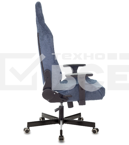 Кресло игровое Knight N1 Fabric синий Light-27 с подголов. крестовина металл