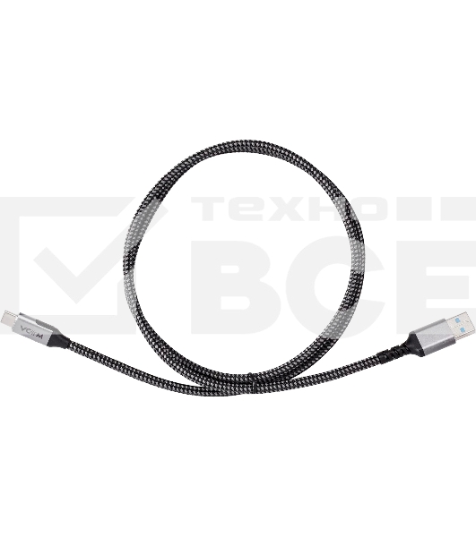Кабель USB3.2 Gen2, AM->CM, 10Gbs, All Shell 1м VCOM <CU401M-1M>