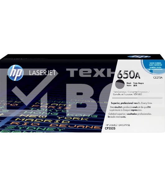 Картридж лазерный HP CE270A черный для Color LaserJet Enterprise CP5525 13500 стр.