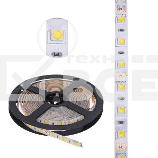 Лента LED 3 м 12 В 5050 2700 К IP65 60 LED/м для БП с клеммами LAMPER