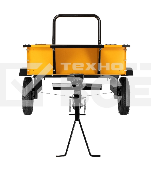 Прицеп для мотоблока TT-500, оцинк., груз. 500 кг, рег. сцепка, колеса 4.00-10, в упаковке Denzel