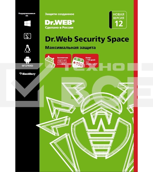 ПО DR.WEB Security Space 1 ПК/1 год (BHW-B-12M-1-A3)