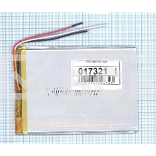 Аккумулятор Li-Pol (батарея) 3*70*105мм 3pin 3.7V/3500mAh