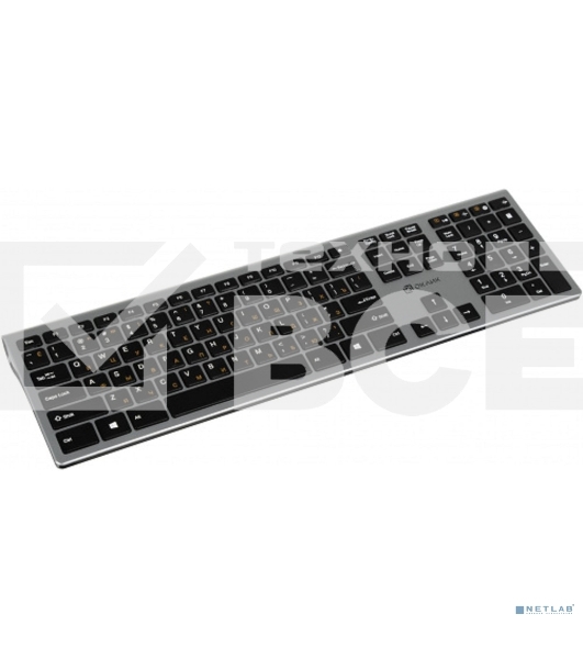 Клавиатура Oklick 890S серый USB беспроводная slim
