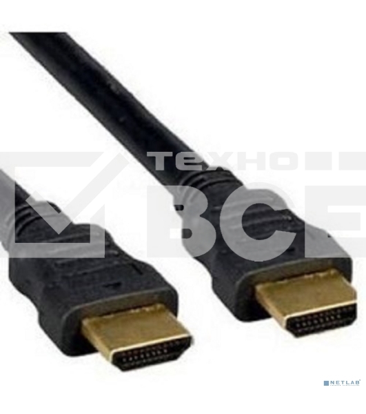Кабель Cablexpert HDMI CC-HDMI490-15, 19M/19M, v2.0, медь, позол.разъемы, экран, плоский кабель, 1м, черный, пакет