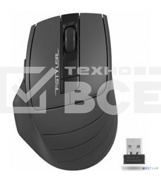 Мышь беспроводная A4Tech Fstyler FG30 серый, 2000 dpi, радиоканал, USB, кнопки - 5