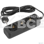 Удлинитель электрический ЭРА UX-3e-5m-B с заземлением 3 розетки 5 м ПВС 3x0,75 мм2 10А черный, фото 1