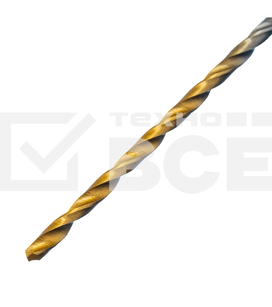 Сверло спиральное по металлу 2 х 86 мм Р6М5, Golden Tip, удлиненное, 2шт. Denzel