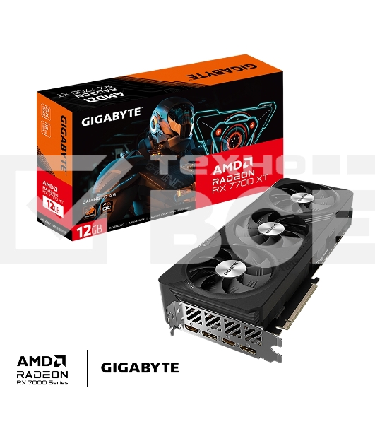 Видеокарта Gigabyte GV-R77XTGAMING OC-12GD AMD Radeon RX 7700XT 12Gb PCI-E 4.0 192bit GDDR6 2276/18000 HDMIx2 DPx2 HDCP Ret