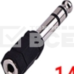 Переходник miniJack 3,5 мм - на Jack 6,3 мм, фото 1