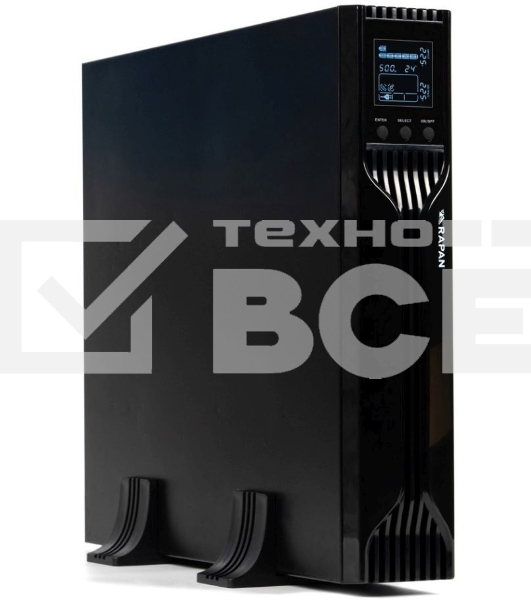 Источник бесперебойного питания ИБП Бастион RAPAN-UPS 3000 RACK+4x9Ah (2100 Вт, Line-interactive, встроенные АКБ 6 шт.x 9Ah) {8960}