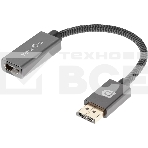 Кабель-переходник DP --> HDMI-F 0.2m , серый металлик, оплетка, 4K@60Hz, Telecom (TA560), фото10