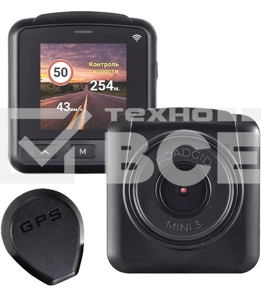 Видеорегистратор Roadgid Mini 3 GPS Wi-Fi черный 2Mpix 1080x1920 1080p 170гр. GPS JIELI5601