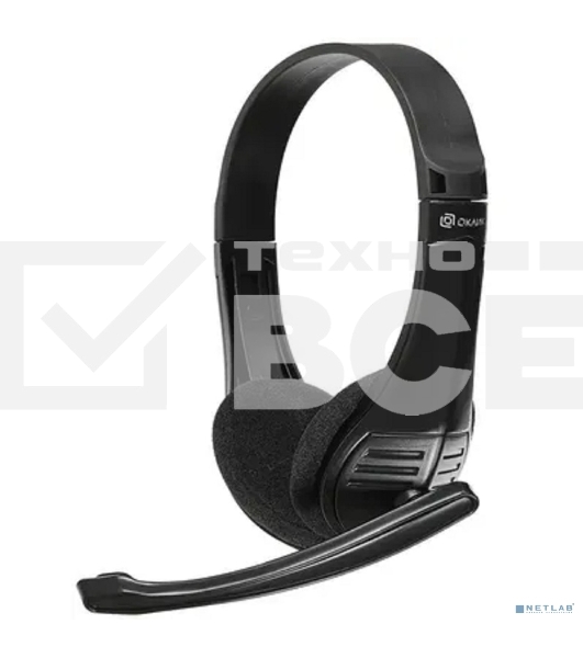 Наушники с микрофоном Oklick HS-M150 черный 2.2м накладные оголовье (NO-003N)