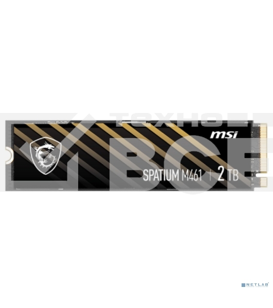 Накопитель SSD MSI SPATIUM M461, 2TB, M.2 2280, PCIe 4.0 x4, NVMe, R/W 5000/4200