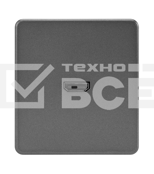 Розетка Kranz ROUND HDMI с/у титан