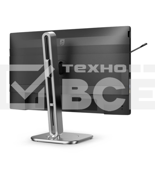 Монитор 23.8' Philips 24B2U4301 IPS 1920x1080, 120 Гц, 4 мс, 16:9, 300 кд/м², HDMI 1.4, DP 1.4, 2xUSB-C (90 Вт), USB Hub (3x USB 3.0), 3.5 Jack, динамики (2x2 Вт), RJ45, HDR10, Adaptive-Sync, черно-серебристый
