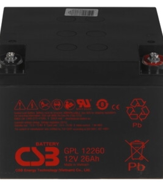 Батарея для ИБП CSB GPL-12260 (12V, 26Ah) для UPS клеммы F2