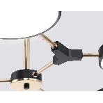 Люстра светодиодная на штанге Ambrella light FL516334/6 BK/FGD черный/золото 108W 3000-6000K D780*210 (без ПДУ), фото4