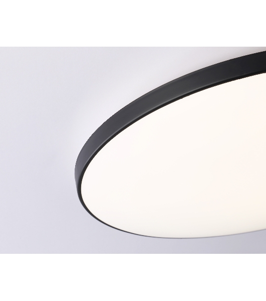 Потолочный светодиодный светильник Ambrella light FZ1226 BK черный IP44 24W 4200K D372*55 (Без ПДУ)