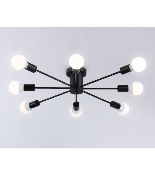 Светильник Ambrella light TR80411/8 BK черный E27/8 max 60W D950*150