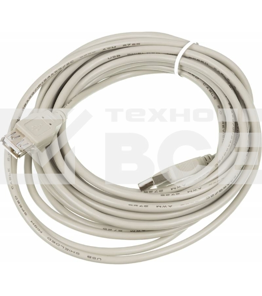 Кабель-удлинитель USB2.0 USB A (m)/USB A (f) 5м