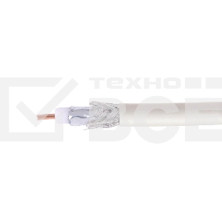 Кабель коаксиальный Cablexpert, RG-6U-CS-2, 75 Ом, 64%, 1 мм, CCS, белый, 100 м