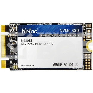 Накопитель SSD M.2 2242 Netac 1.0Tb N930ES Series <NT01N930ES-001T-E2X> Retail (PCI-E 3.1 x2, up to 1650/1500MBs, 3D TLC, NVMe 1.3, 22х42mm)