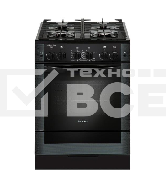 Плита газовая Gefest ПГ 6500-02 0115 черный, конфорок 4 шт, духовка 52 л, 60 см x 85 см x 60 см